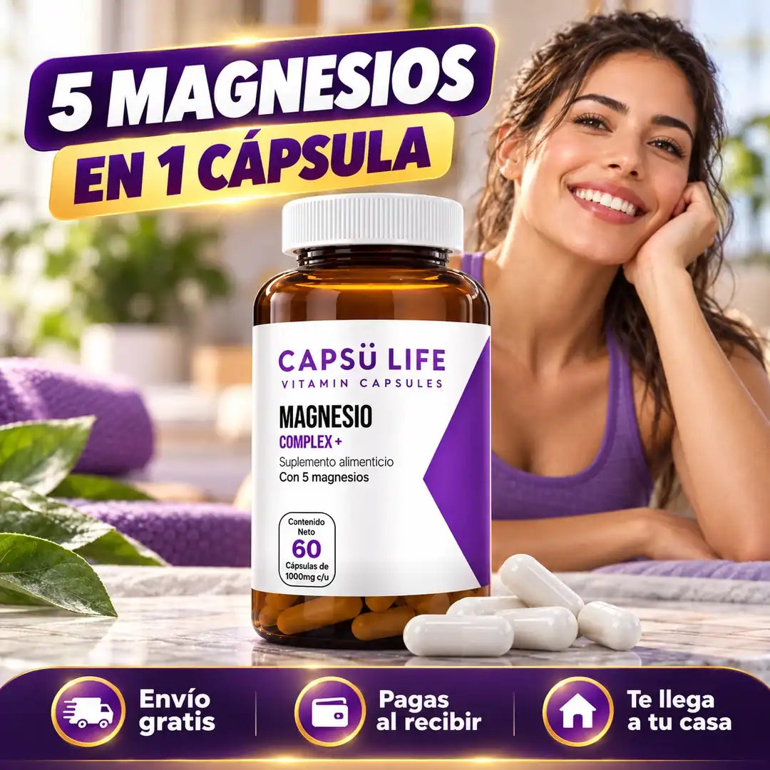 5 magnesios en una sola cápsula 💜